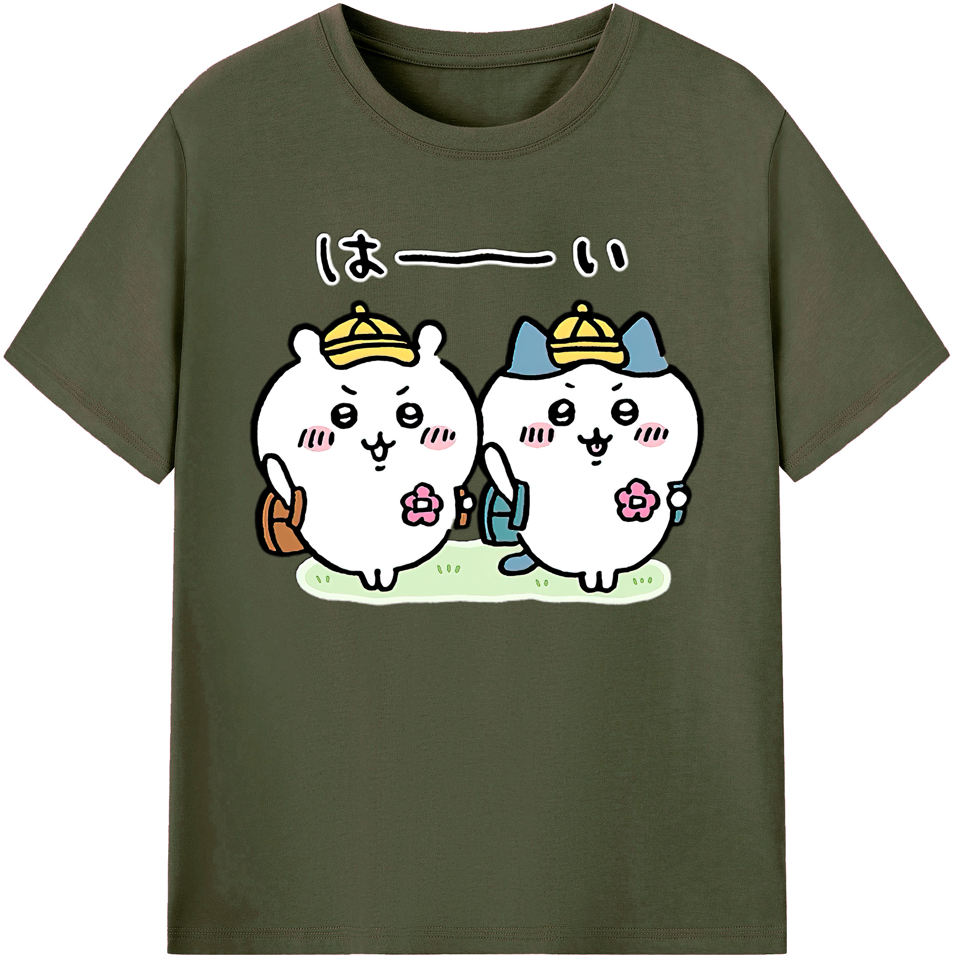 （画像用） ちいかわ ハチワレ Chii-kawa hachiware 綿100％ メンズ半袖Tシャツ｜肌触りやわらか＆通気性